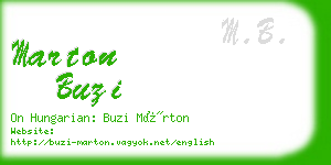 marton buzi business card